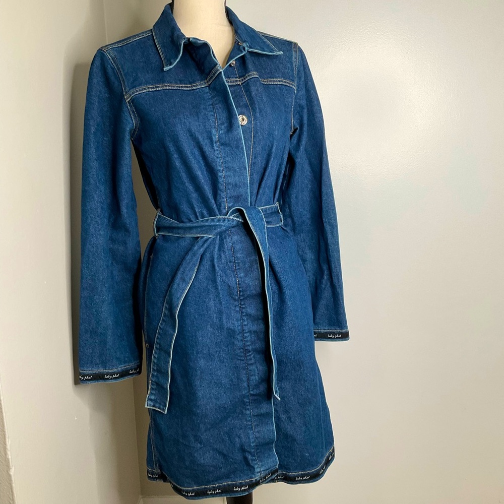 Y2K 90’s Baby Phat Mid Length Denim Jacket, size Medium, EUC Vintage